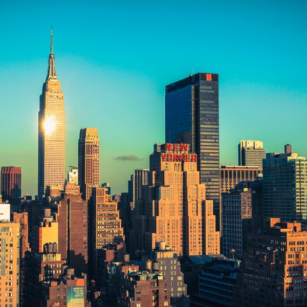 NYC Skyline im Abendlicht. Landscape Fotografiert von Frank Sobieray aus Pforzheim-