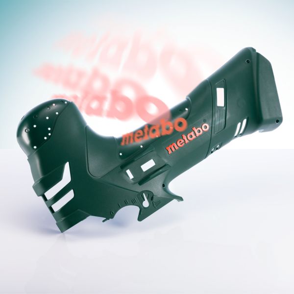 Der erhabene Metabol Schriftzug kann ideal mit dem Tampondruck bedruckt werden.